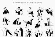 Office Life: 50 Line Art Characters, a Person Illustration by Veyla (Thumbnail 3 of 14)