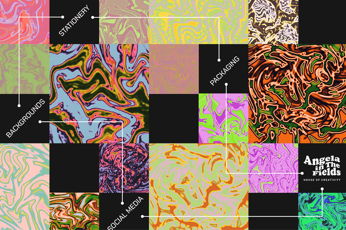 Liquid Rave Abstract Texture Set, a Texture Graphic by angelainthefields (Photo 7 of 7)