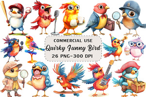 Quirky Funny Bird Sublimation, an Illustration by Craft Nest