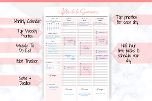 FRENCH Weekly Planner Printable