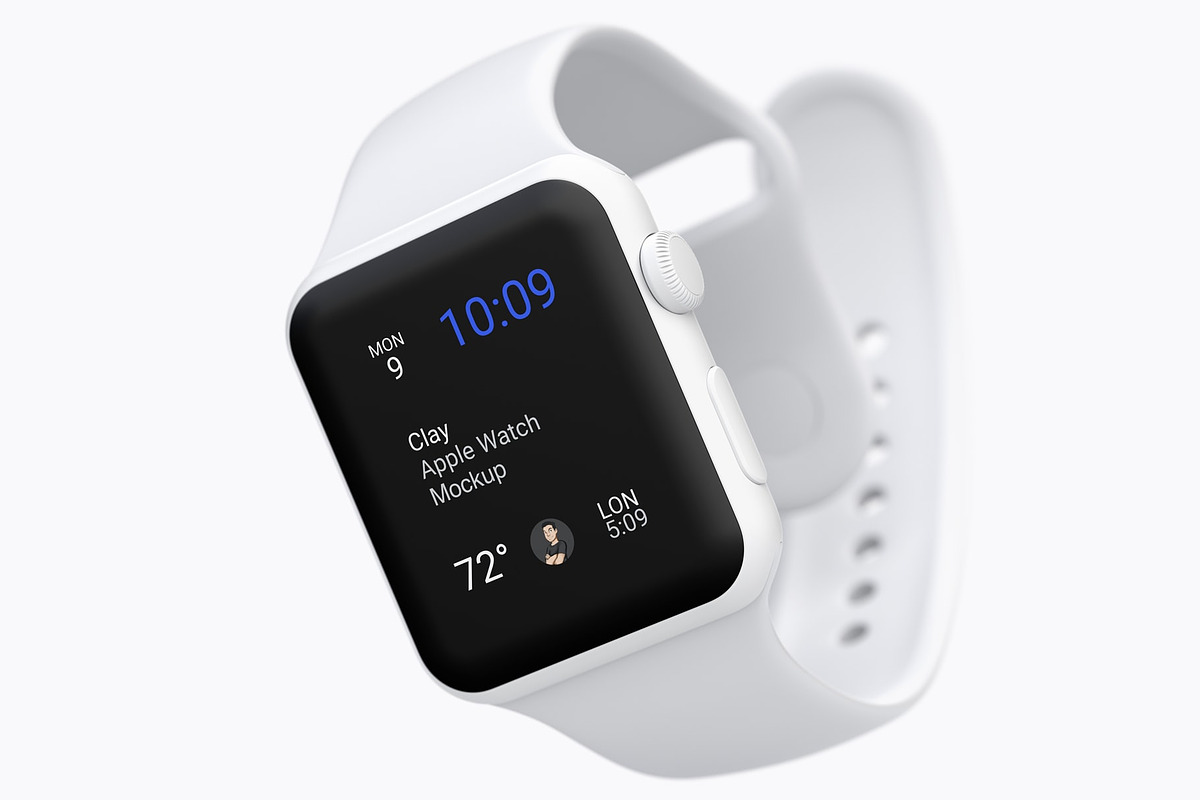 Clay Apple Watch Mockups Pack 01, a Wearable Device Mockup by Mockups by Carlos Viloria (Photo 4 of 25)