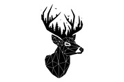 Deer Antler Silhouette Bundle, an Object Illustration by yasushie (Thumbnail 12 of 31)