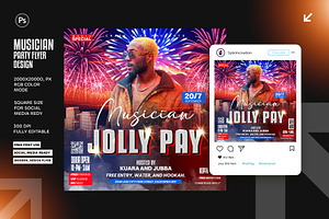 Musician Night Party Flyer Design, a Graphic by Shajib Shikder
