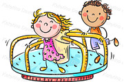 Cartoon kids on playground clipart, a Person Illustration by Bubert Art (Thumbnail 5 of 7)