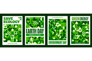 Environment ecology green posters, a Decorative Illustration by Vector Tradition
