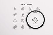 Triathlon | 16 Thin Line Icons Set, an Outline Icon by Alex Blogoodf (Thumbnail 10 of 11)