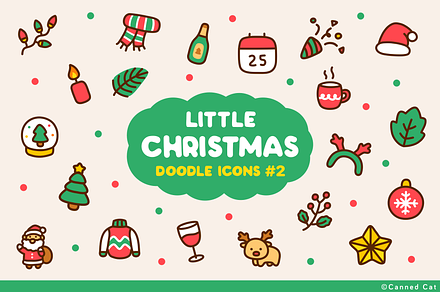 Little Christmas Icons Set #2, an Emoji Icon by Canned Cat