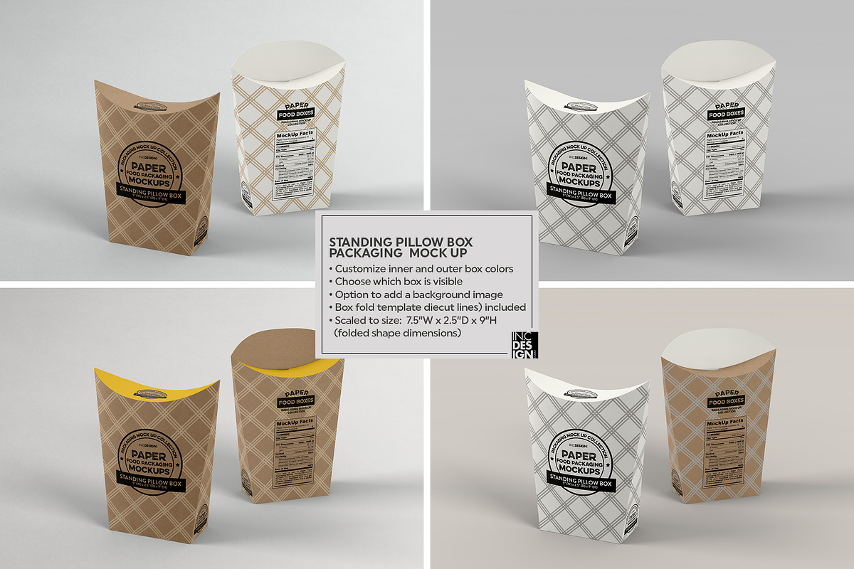 VOL.5: Food Box Packaging Mockups, a Packaging Mockup by INCDesign (Photo 3 of 21)