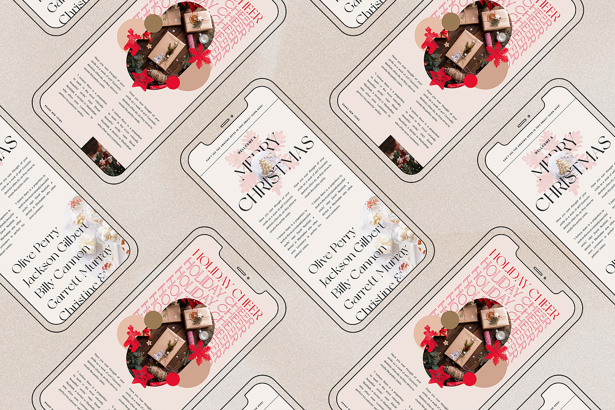 Christmas Newsletter Templates Pack, an Email Template by SilverStag Type Foundry (Photo 5 of 17)