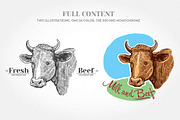 Vintage Cow Head Engraving, an Animal Illustration by Countryside life (Thumbnail 5 of 5)