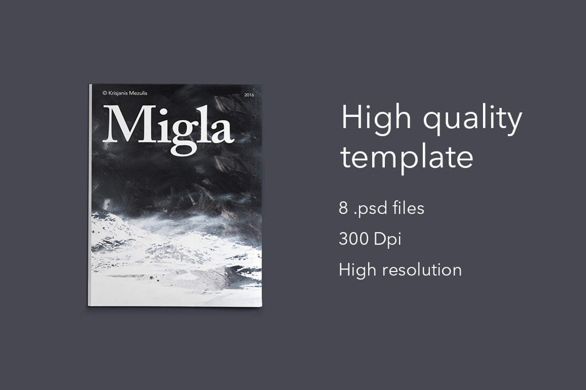 Migla Print Magazine Mockup, a Print Template by Wild Ones (Photo 2 of 12)