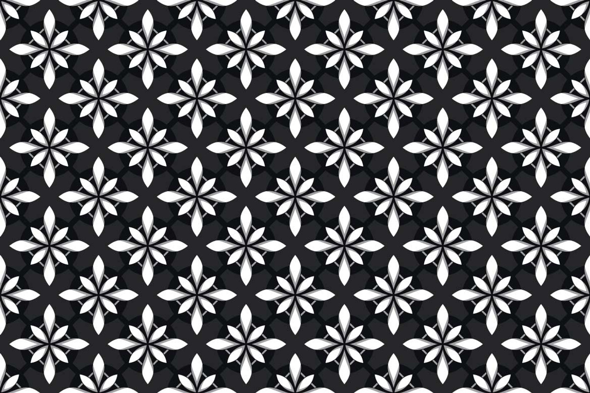 Floral Black White Seamless Pattern, a Pattern Graphic by Mightyfire