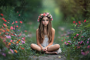 Flower Path Digital Backdrop, a Layer Style Add-On by Wild Honey Design Co. (Thumbnail 1 of 2)