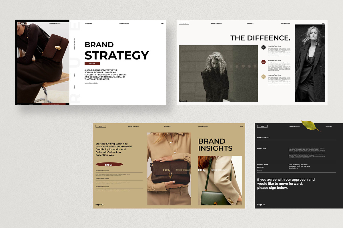 Brand Strategy Presentation Template, a Presentation Template by Aura Agency (Photo 3 of 9)