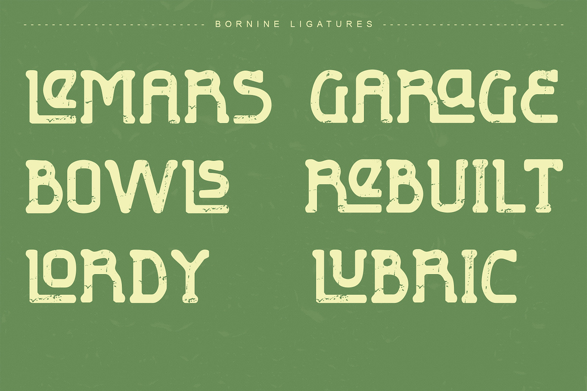 Bornine display typeface family, a Slab Serif Font by greatypes studio (Photo 6 of 15)