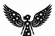 starry angel wings silhouette, an Illustration by Amazin_art (Thumbnail 11 of 21)