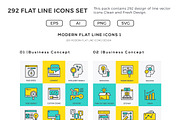 292 Flat Line Icons Pack, an Icon by Illustrato (Thumbnail 3 of 6)