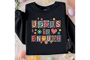 Jesus is Enough PNG,Christian Retro, an Illustration by Designking (Thumbnail 3 of 6)