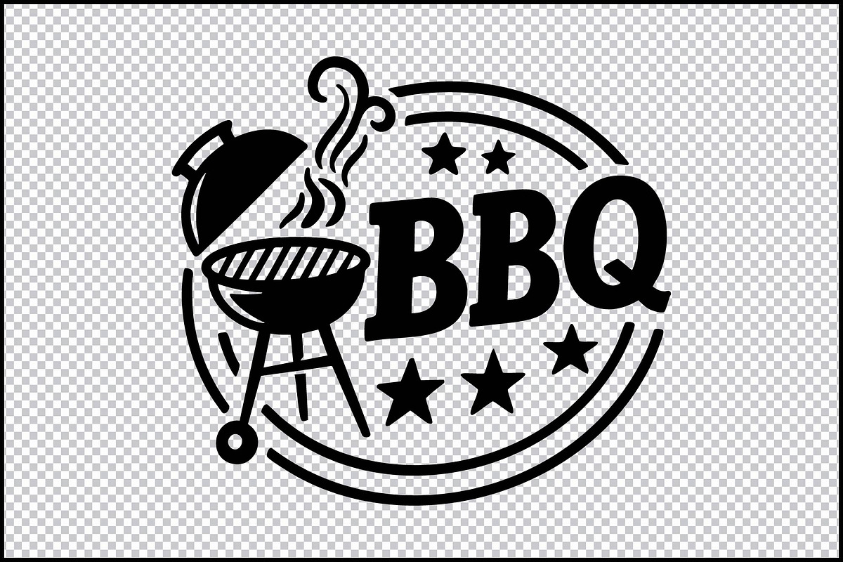 BBQ Grill Master Stars & Smoke SVG, an Object Graphic by BeeCraftR (Photo 2 of 4)