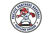Pacific Panthers Baseball Club, an Animal Illustration by Izdihaar_Studio (Thumbnail 1 of 3)