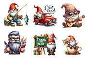 Watercolor Fathers Day Gnome, an Illustration by CreationArt (Thumbnail 3 of 5)