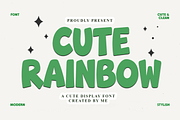 Cute Rainbow, a Script Font by InermediaSTUDIO (Thumbnail 1 of 7)