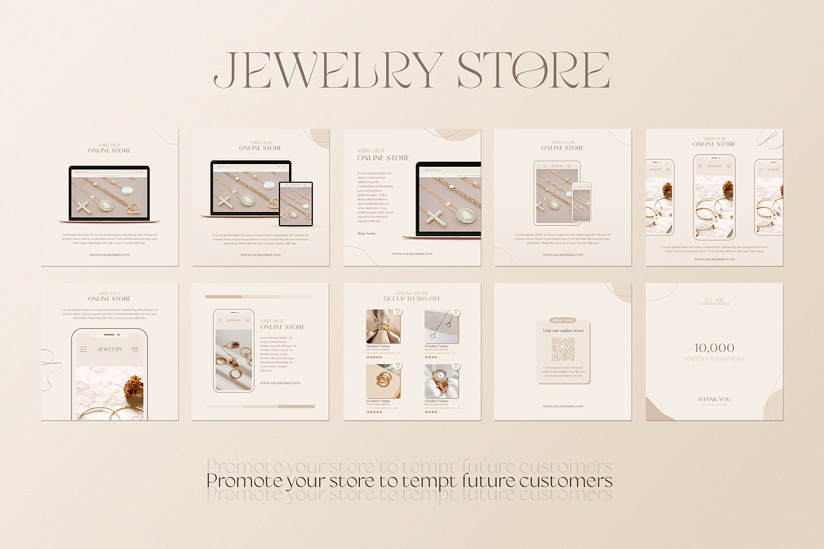 Jewelry Instagram Templates | CANVA, a Social Media Template by Wildnun Studio (Photo 13 of 26)