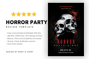 Horro Party, a Flyer Template by What a Story