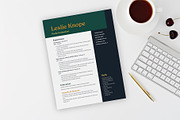 Color Block Resume Template, a Resume Template by Helen Thompson Design (Thumbnail 2 of 2)