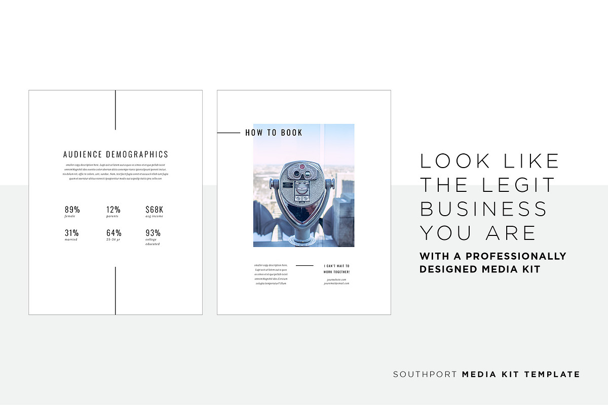 Southport Media Kit Template, a Brochure Template by Christie Evenson (Photo 4 of 7)
