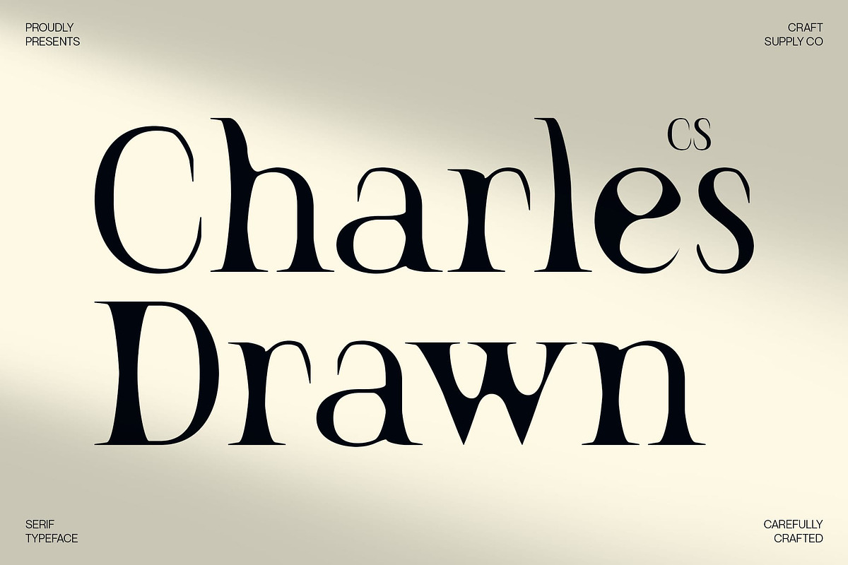 CS Charles Drawn, a Serif Font by Craft Supply Co. (Photo 1 of 8)