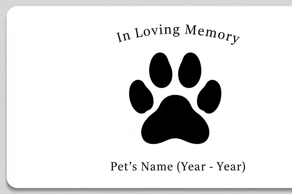 Heartfelt paw print memorial plaque, an Illustration by Amazin_art (Photo 32 of 32)