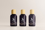 Violet Glass Cosmetic Bottle Mock-up, a Cups & Container Mockup by pmvch (Thumbnail 12 of 20)