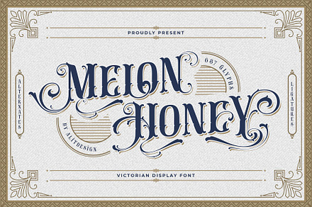 Melon Honey Typeface, a Blackletter Font by alit design