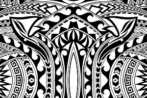 5 Black & White Polynesian Patterns