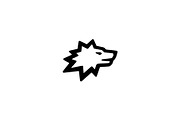 Wolf Head Silhouette Vector, an Animal Illustration by Vectorium Studio (Thumbnail 1 of 4)