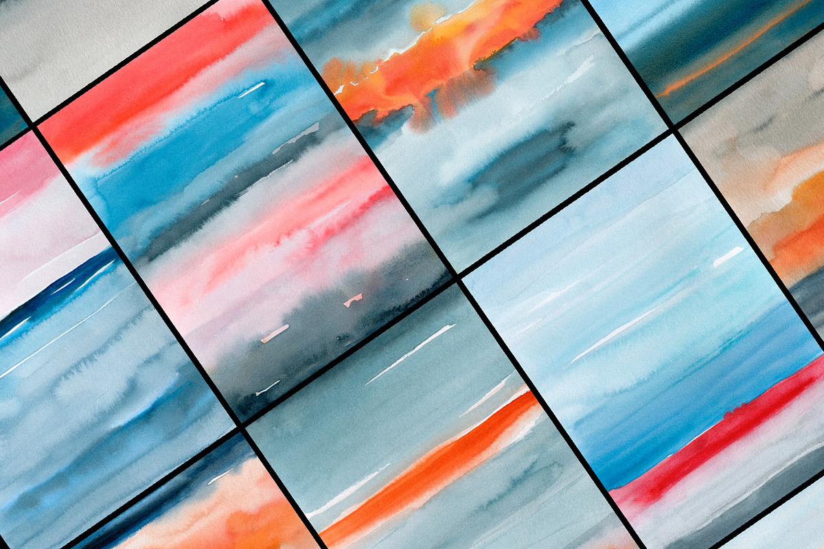 About Sunset, Watercolor Scenery, a Background Graphic by Marmoris.Arts (Photo 13 of 17)