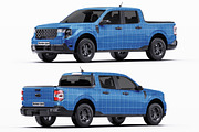2025 Compact Pickup Truck Mockup Set, an Advertising Mockup by Halal Graphic Studio (Thumbnail 12 of 16)