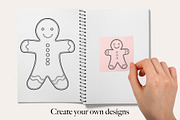 50 Gingerbread Man Procreate Stamps, a Brush Add-On by Procreate Sale (Thumbnail 3 of 6)