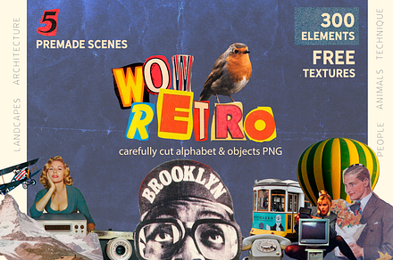 Retro Alphabet & Collage KIT FREE
