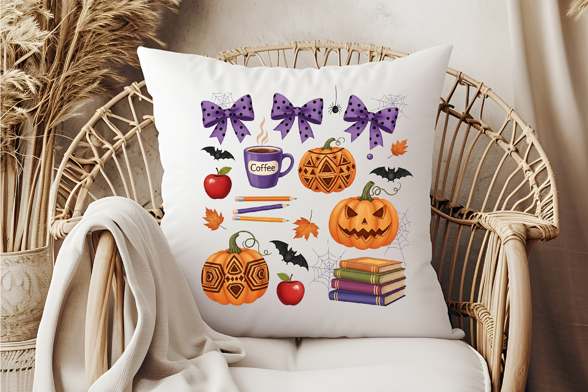 Cute Halloween Spooky Teacher PNG, an Illustration by DreamCafeArt (Photo 6 of 7)