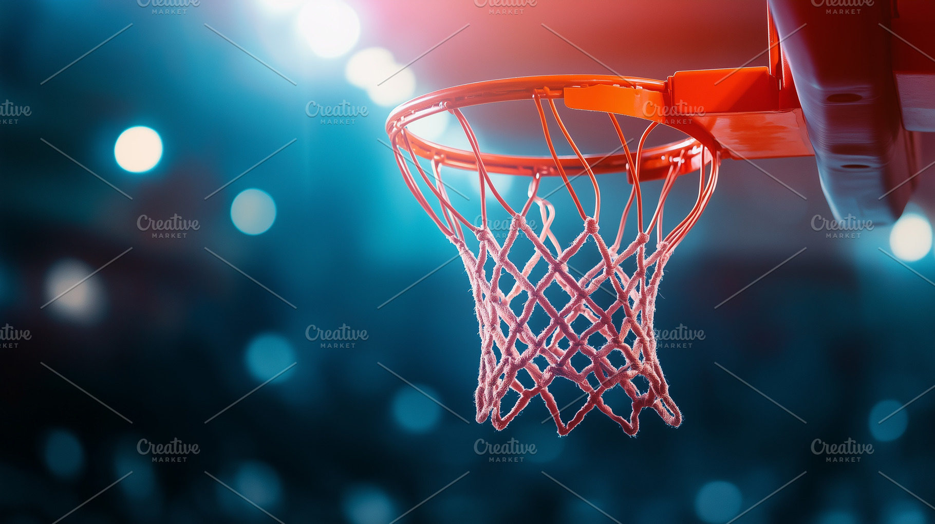 Basketball hoop and net under bright, a Sports & Recreation Photo by MistyDay
