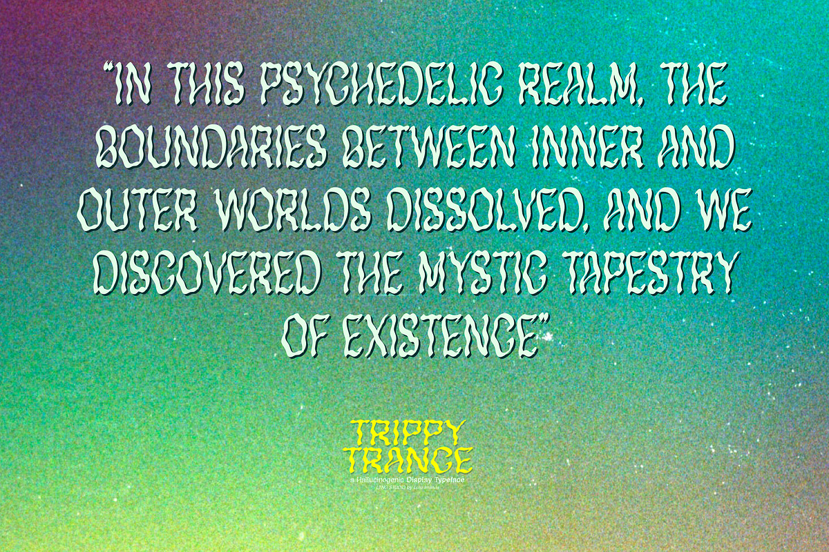 Trippy Trance, a Font by LTNG STUDIO (Photo 10 of 11)