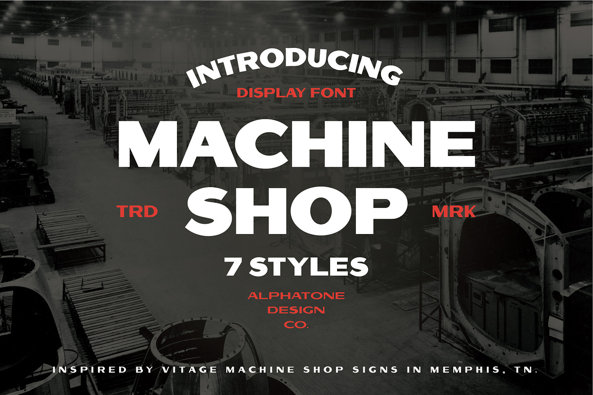 Machine Shop Bundle, a Font by Alphatone Design Co. (Photo 1 of 10)