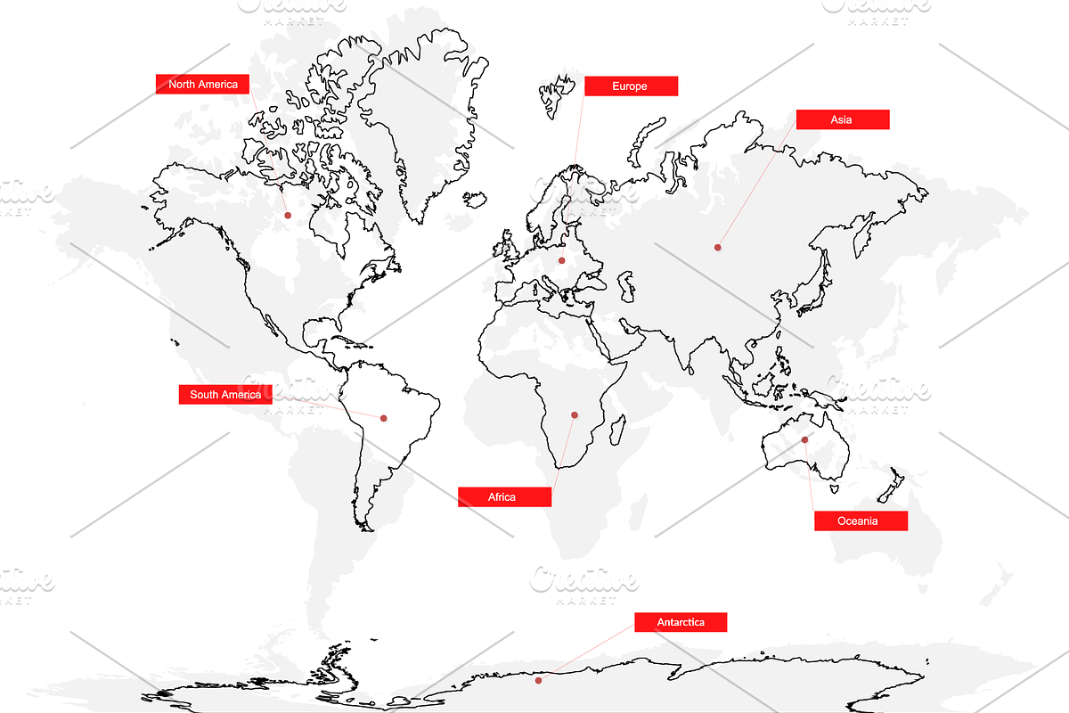 Multicolor World Vector Map, an Object Graphic by Nazim's Shop (Photo 12 of 13)