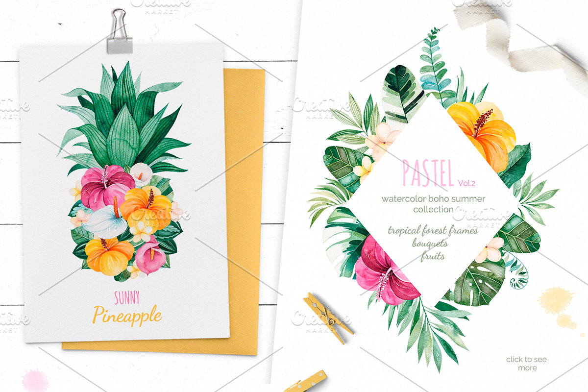 Pastel Vol.2. Boho Summer collection, an Animal Illustration by Kate_Rina (Photo 7 of 9)