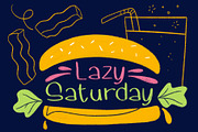 Lazy Saturday font, a Sans Serif Font by Natalia Gonzalez (Thumbnail 1 of 2)