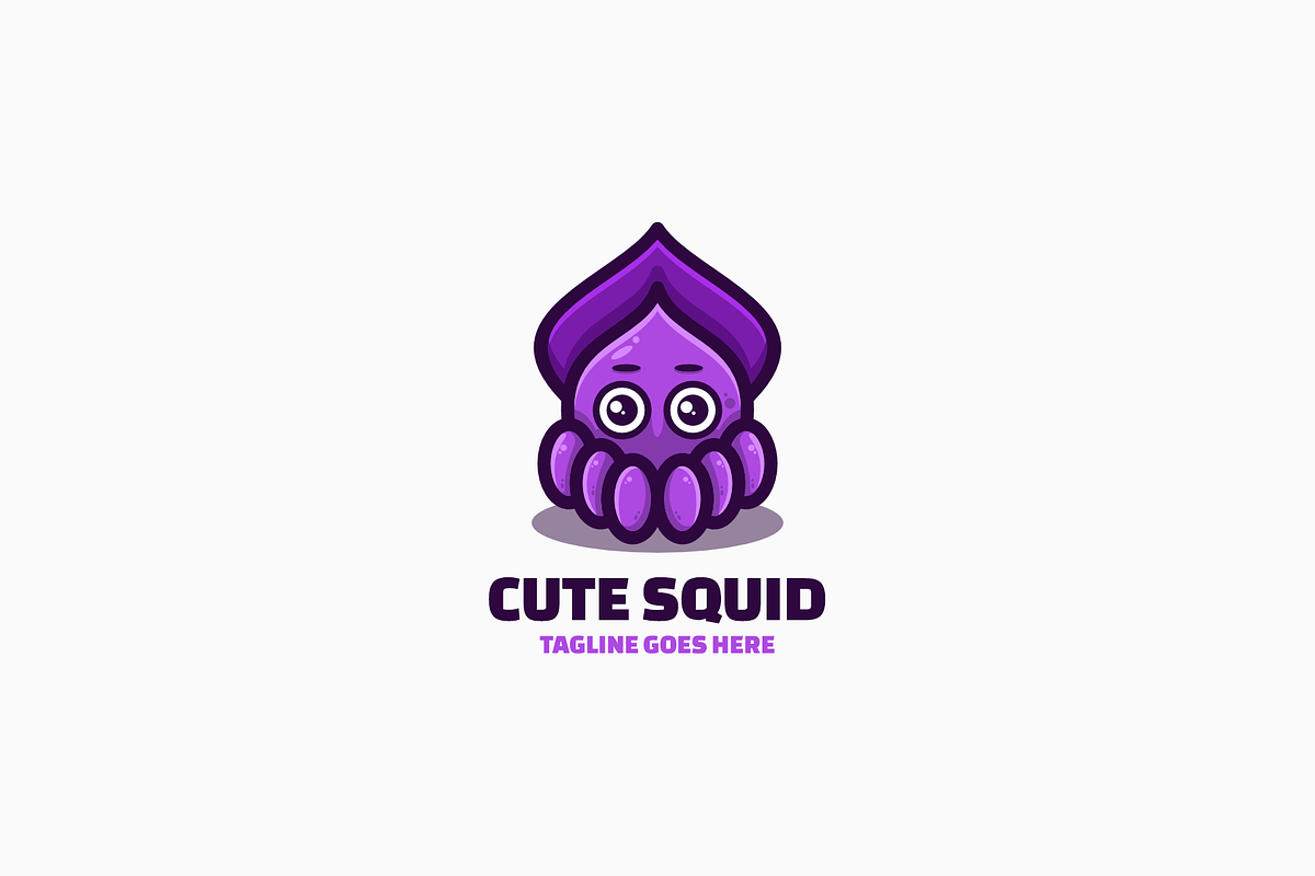 Squid Simple Mascot Logo, a Branding & Logo Template by Artnivora.Std