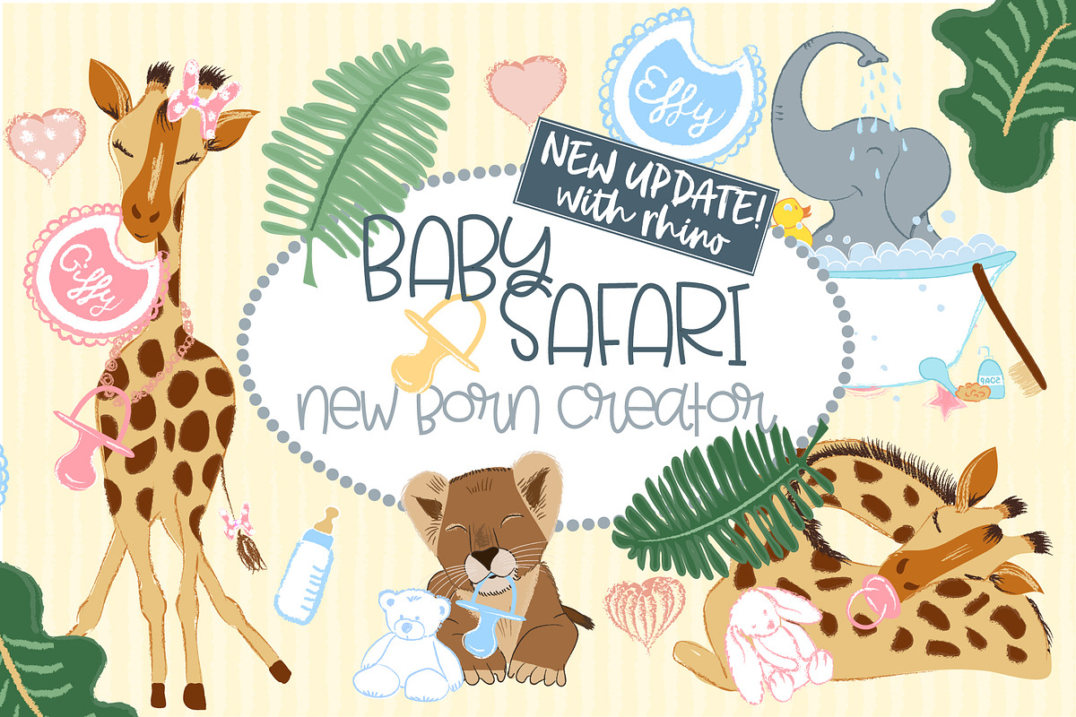 BABY SAFARI CREATOR Collection, an Animal Illustration by MM Studio (Photo 1 of 8)