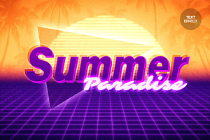 Retrowave Sunset Text Effect